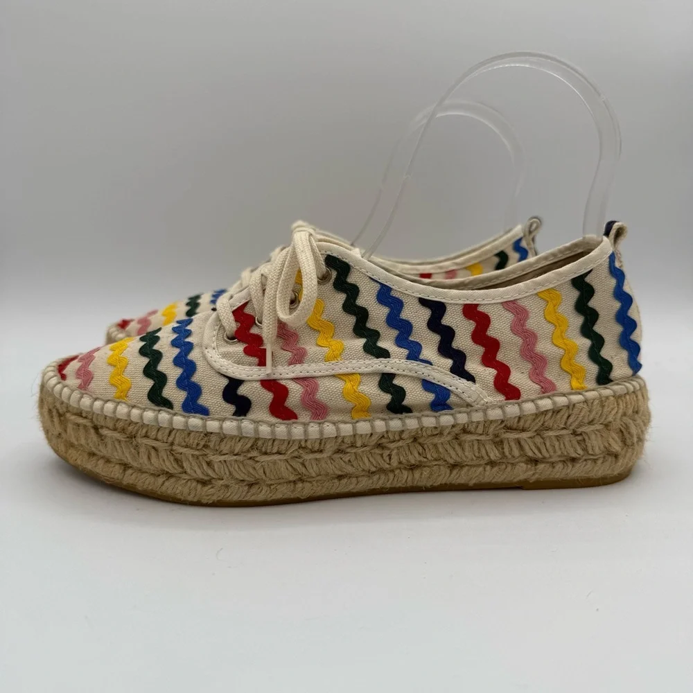 Loeffler Randall Alfie Espadrille Sneakers 38 Rainbow